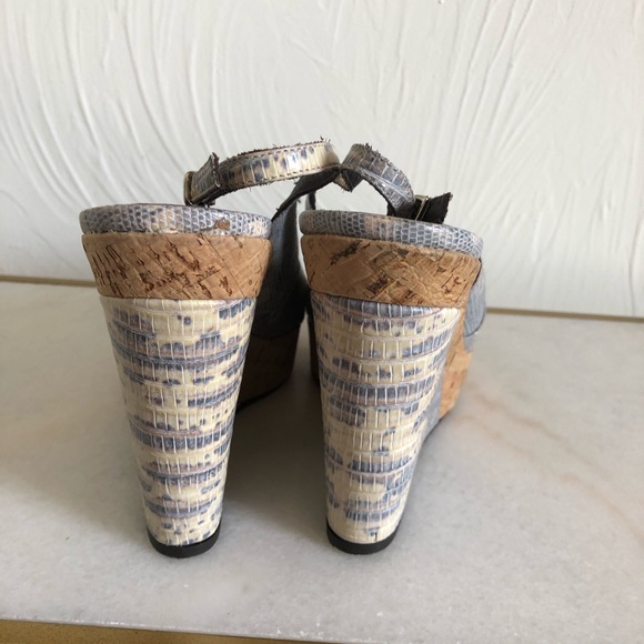 Donald J. Pliner Snake Skin Wedges - Picture 6 of 7